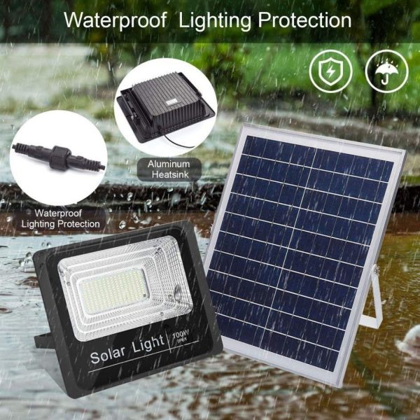 100W Solar LED Outside Flood Light with Remote Control