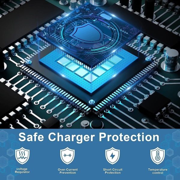 65W Multi Port Trio Super Fast Charger with USB to Type-C Cables Black