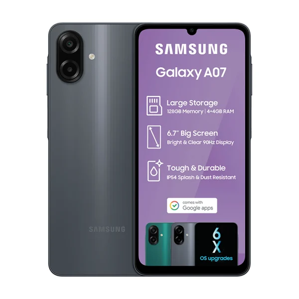 Samsung Galaxy A07 128GB LTE Dual Sim - Black