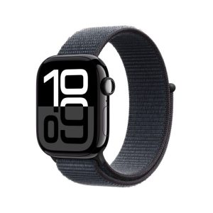 AJet Black Apple Watch Series 10 GPS Aluminium Case (42mm)with Sport Loop