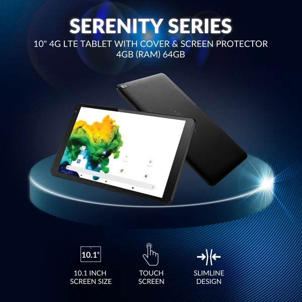 Connex Serenity 10" 4G LTE Android 11 Tablet (4GB RAM, 64GB)