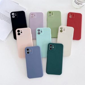 IPHONE COLOR Silicone Case & Screen Protector Combo Deal for iPhone