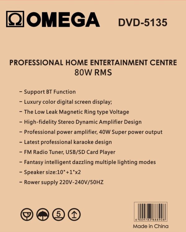 OMEGA Dual 10" Professional Home Theatre Speaker System 5135