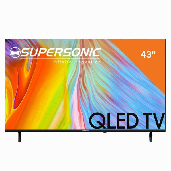 Supersonic 43" QLED Frameless Smart Android TV - Netflix - YouTube