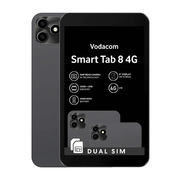 VODA8.1 Vodacom Smart Tab 8 4G 32GB - Black