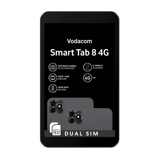 VODA8.2 Vodacom Smart Tab 8 4G 32GB - Black
