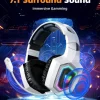 ONIKUMA GT806 Tri-Mode RGB Gaming Headset with Noise Cancelling Mic - White