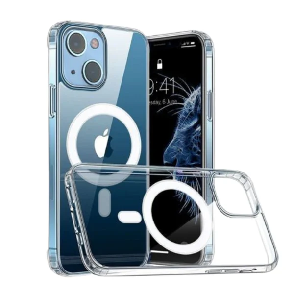 Wireless Mag-safe Magnetic Charging Clear Case For iPhone