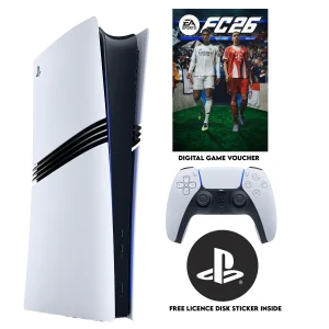 PS5 Playstation 5 Pro and EA SPORTS FC 26 with PS Sticker