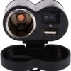 Andowl Motorcycle Handlebar USB Charger and 12V Cigarette Lighter