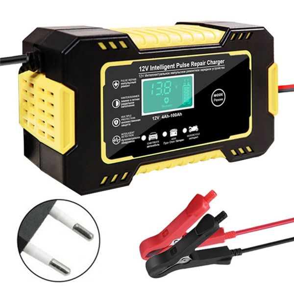 Battery Charger 12V 6A Intelligent Repair Charger 2Ah - 100Ah