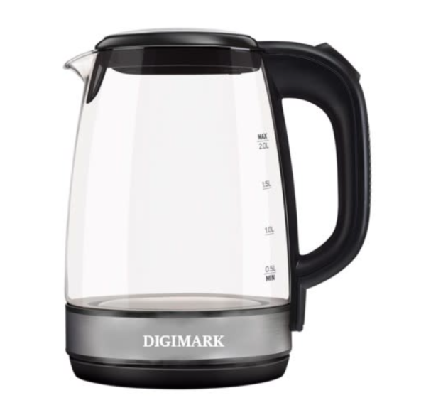 2L Digimark Glass cordless Kettle LED Blue Illumation