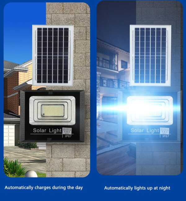 600W Solar Flood Light Outdoors with Remote Control