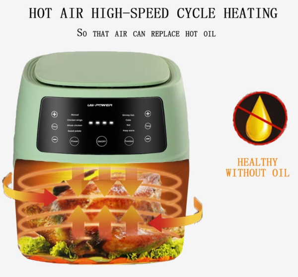 DIGI MARK 8L Air Fryer - Oil-Free Cooking with LED Display