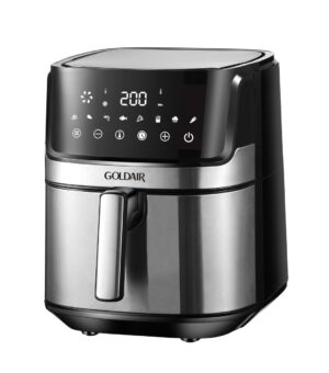 Goldair 6.5L Stainless Steel Digital Air Fryer - Black and Silver GAF-6501