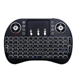 Andowl Mini Wireless Keyboard - Backlit Multimedia Remote with Touchpad