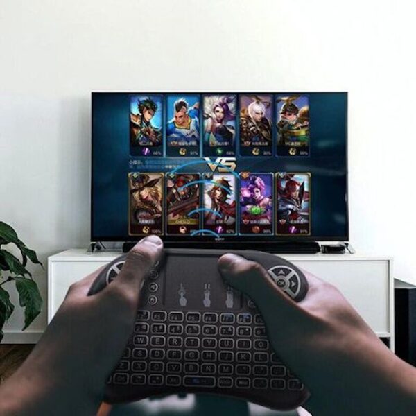 Mini Wireless Keyboard.2 Andowl Mini Wireless Keyboard - Backlit Multimedia Remote with Touchpad