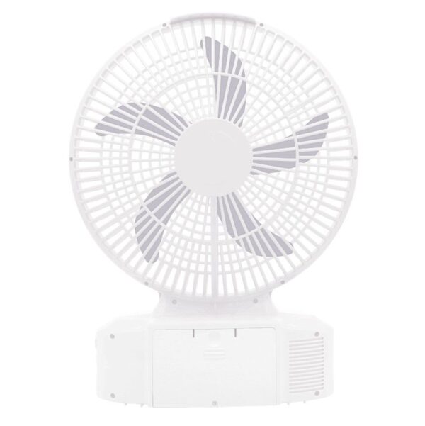 Q-312.4 Fan - Solar Powered Rechargeable Fan With Speakers And LED Light