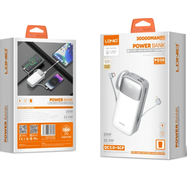 Ldnio Ultra Long Battery Power Bank PQ30
