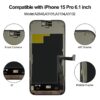 Screen Replacement Compatible with iphone 15 Pro with Repair Tools