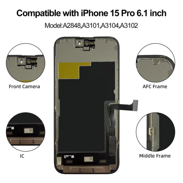 Screen Replacement Compatible with iphone 15 Pro with Repair Tools