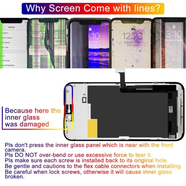 Screen Replacement Compatible with iPhone 15 Pro Max with Repair Tools