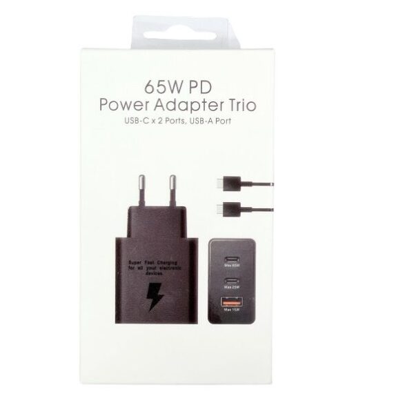 Super Fast 65W PD Power Adapter Trio Charger