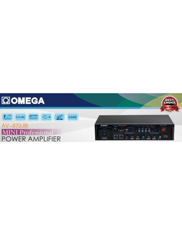 Omega Amplifier Karaoke Bluetooth/USB/Mic/FM Radio/Audio/ AV-972JB