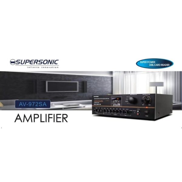 Supersonic Professional Stereo Amplifier AV-972SA