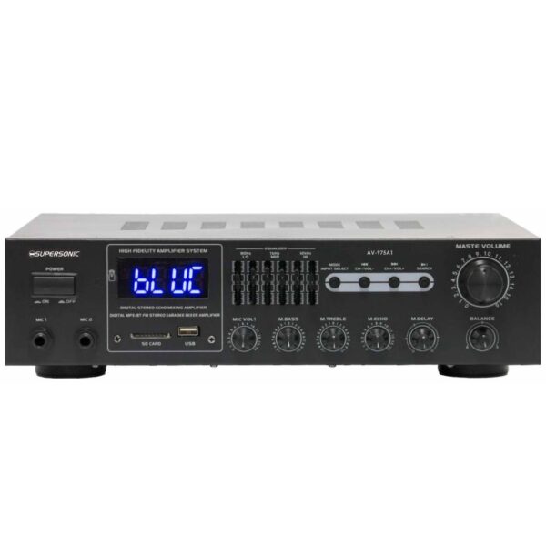 Supersonic Professional Karaoke Bluetooth USB/SD Power Amplifier AV-975A1