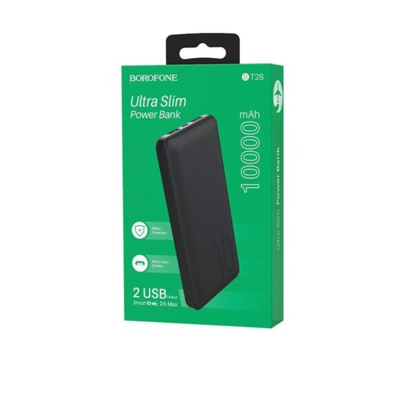 Mobile power bank 10000mAh capacity BT28 Brofone black