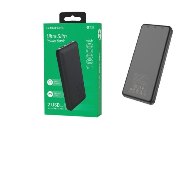 Mobile power bank 10000mAh capacity BT28 Brofone black