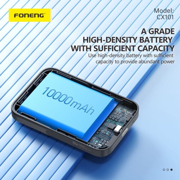Foneng 10,000 mAh magnetic wireless charging power bank CX101
