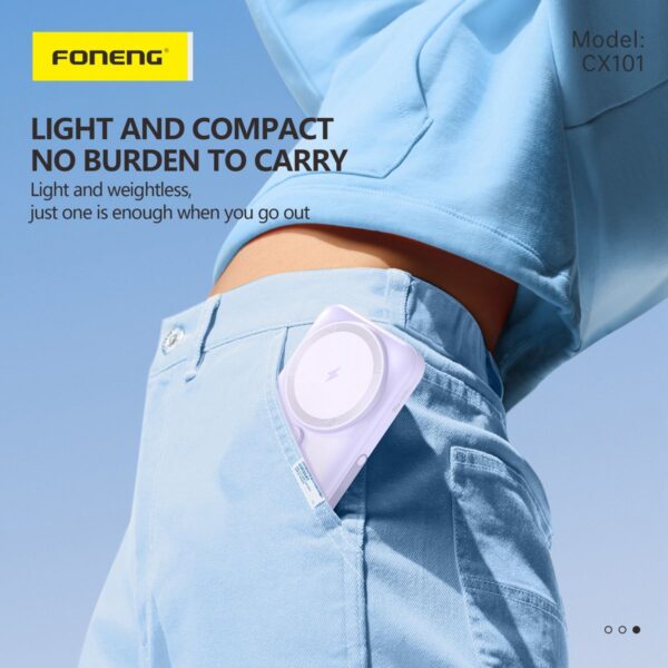 Foneng 10,000 mAh magnetic wireless charging power bank CX101