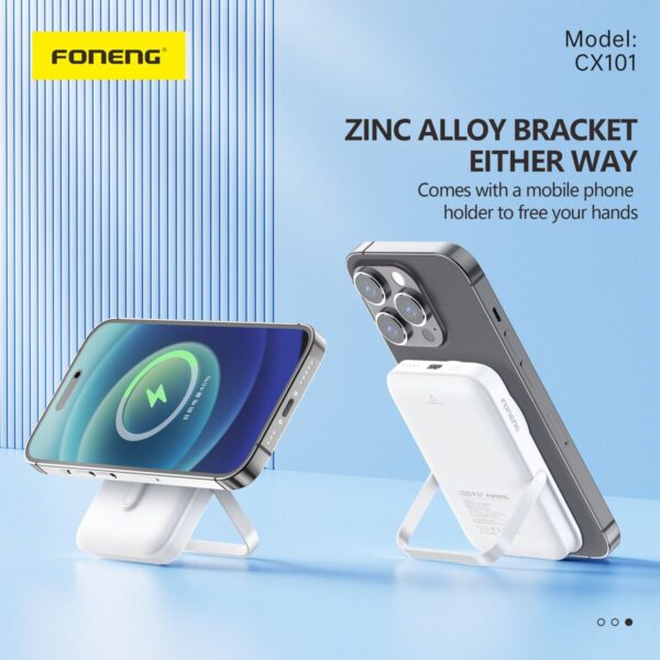 Foneng 10,000 mAh magnetic wireless charging power bank CX101