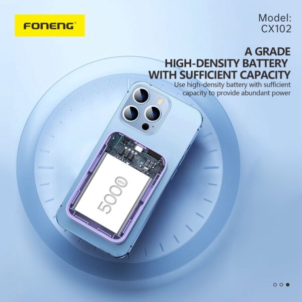 Foneng 5,000 mAh magnetic wireless charging power bank CX102