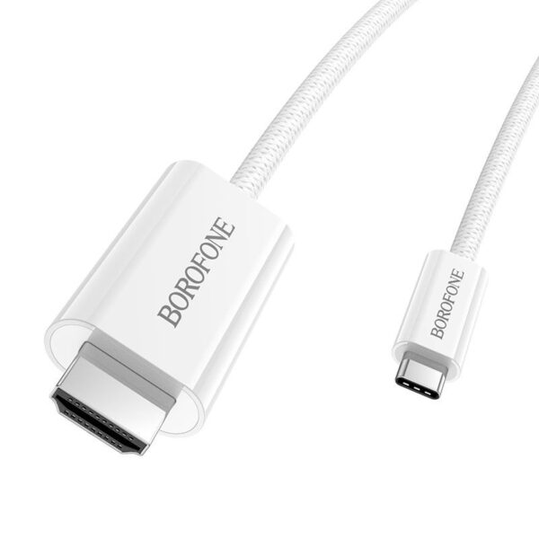 Type-C to HDMI 4K (1.8m) Cable Adapter Borofone DH10 White