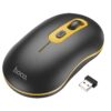 Wireless Ergonomic Mouse HOCO GM21 Platinum 2.4G Black-Yellow