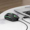 HOCO GM37 Gaming Luminous Wired Mouse - Black
