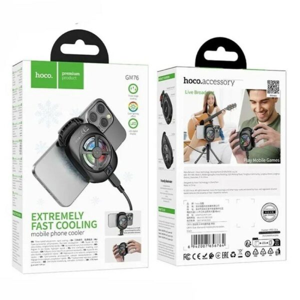 RGB Phone Cooler for Gaming,Live Streaming & High-Performance Cooling-GM76