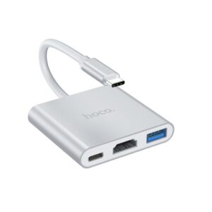 Types C Multiport Adapter with USB3.0, HDMI and Type-C PD Charging-hoco.HB1