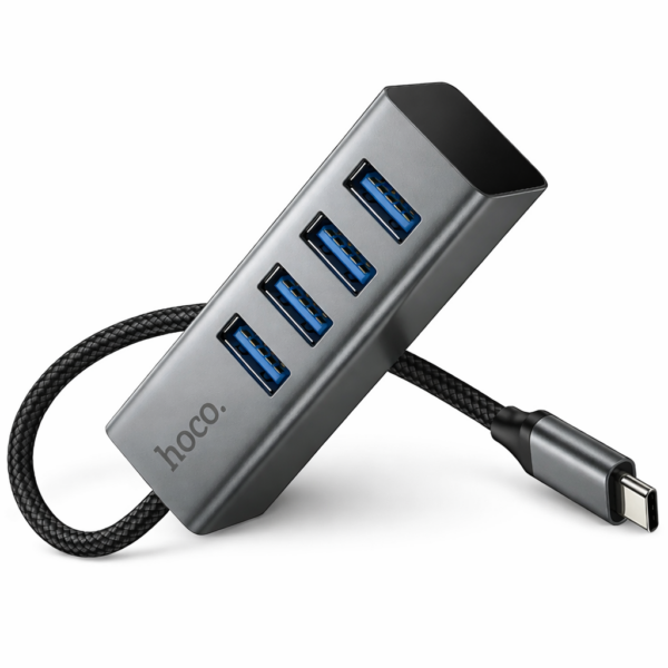 HOCO 4-in-1 types c to USB-A Hub USB 3.0 High Speed Adapter - HB1C