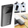 Hoco J144 15000mah Ultra-Thin Dual USB Power Bank with Digital Display - Black