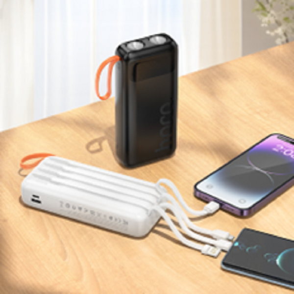 Hoco J151A 20000mAh PowerBank, 4Cables,Lightning cable,USB,Type C,MicroUSB