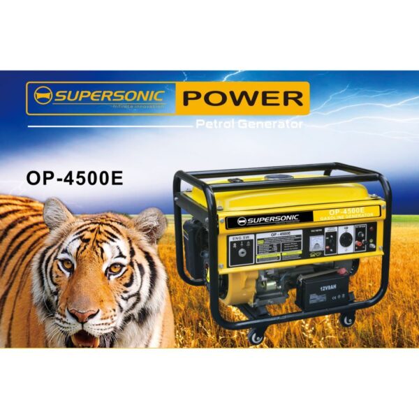 Supersonic Petrol & Oil 4-Stroke Generator OP-4500E - Load Shedding