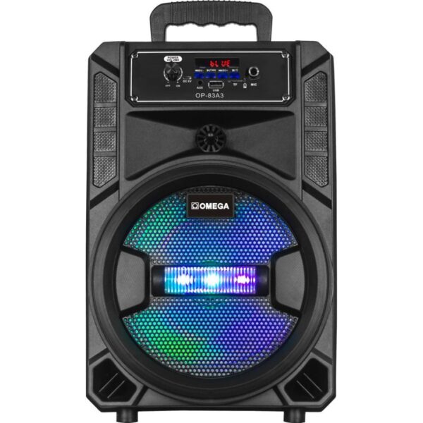 Omega 8" Aura Series Portable Karaoke Party Speaker Battery-Powered 83A3