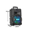 Omega 8" Aura Series Portable Karaoke Party Speaker Battery-Powered 83A3