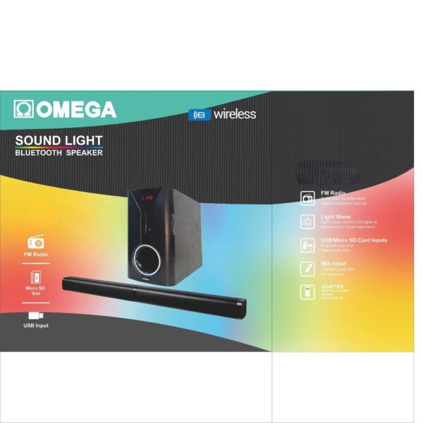 Omega 2.1 Convertible/Detachable Soundbar and Home Theatre with Subwoofer