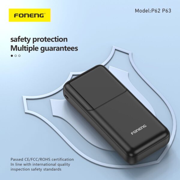 Foneng 20,000 mAh Power Bank White/Black
