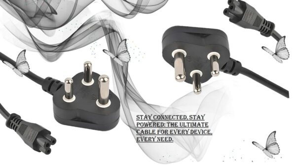 1.5m 3-Pin SA to Clover Plug Power Cable for Laptop & PC